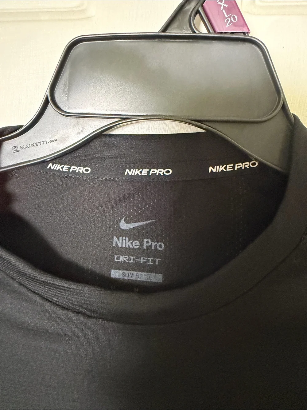 Nike Long-Sleeve Performance Crew in Charcoal with White Swoosh